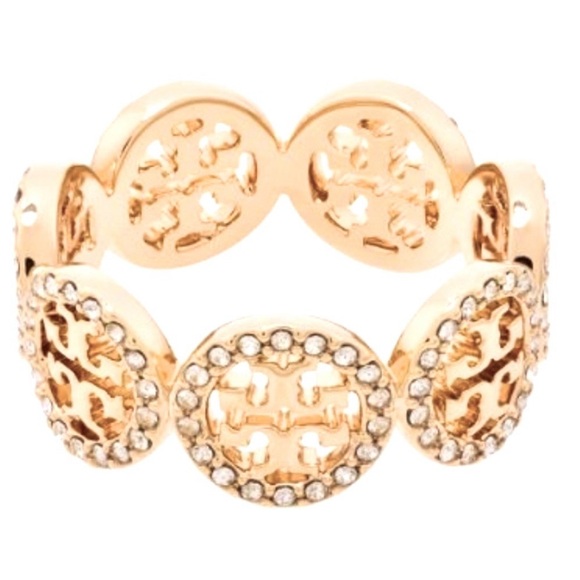 Tory Burch gold pave Logo Ring - Picture 5 of 6